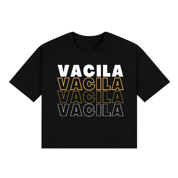 T-Shirt Crop Top Cotone "Vacila"